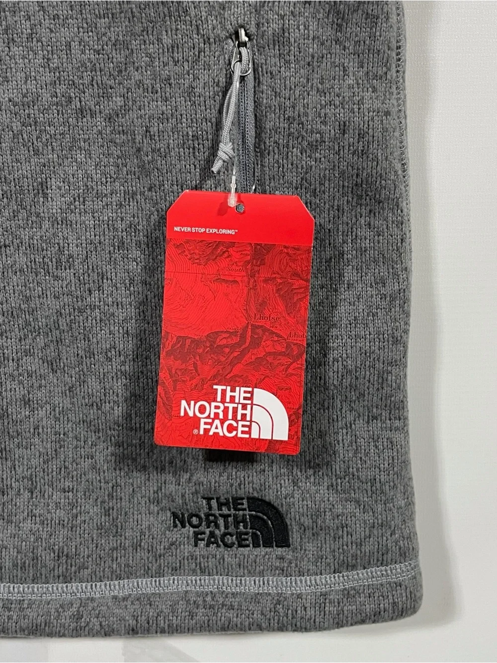 The North Face Gray Fleece Vest with Fisher Investments Embroidery